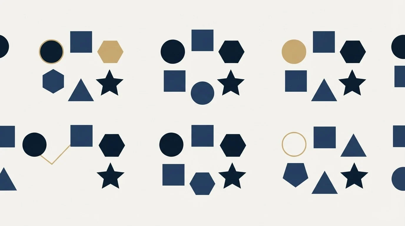 Section illustration: The same five, in every arrangement