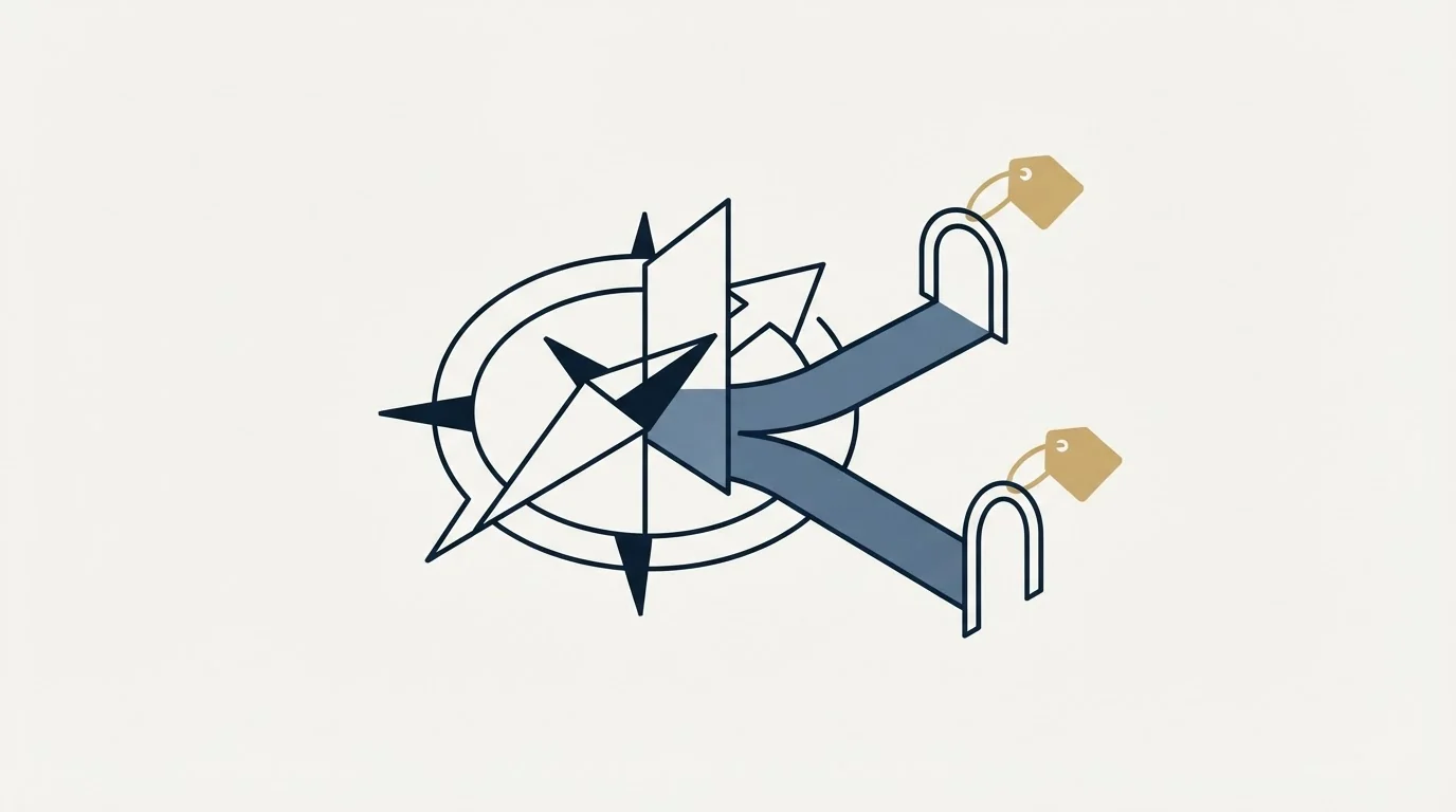 Section illustration: The routing half, priced in public