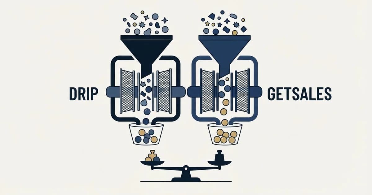 Editorial illustration for Dripify vs GetSales.io