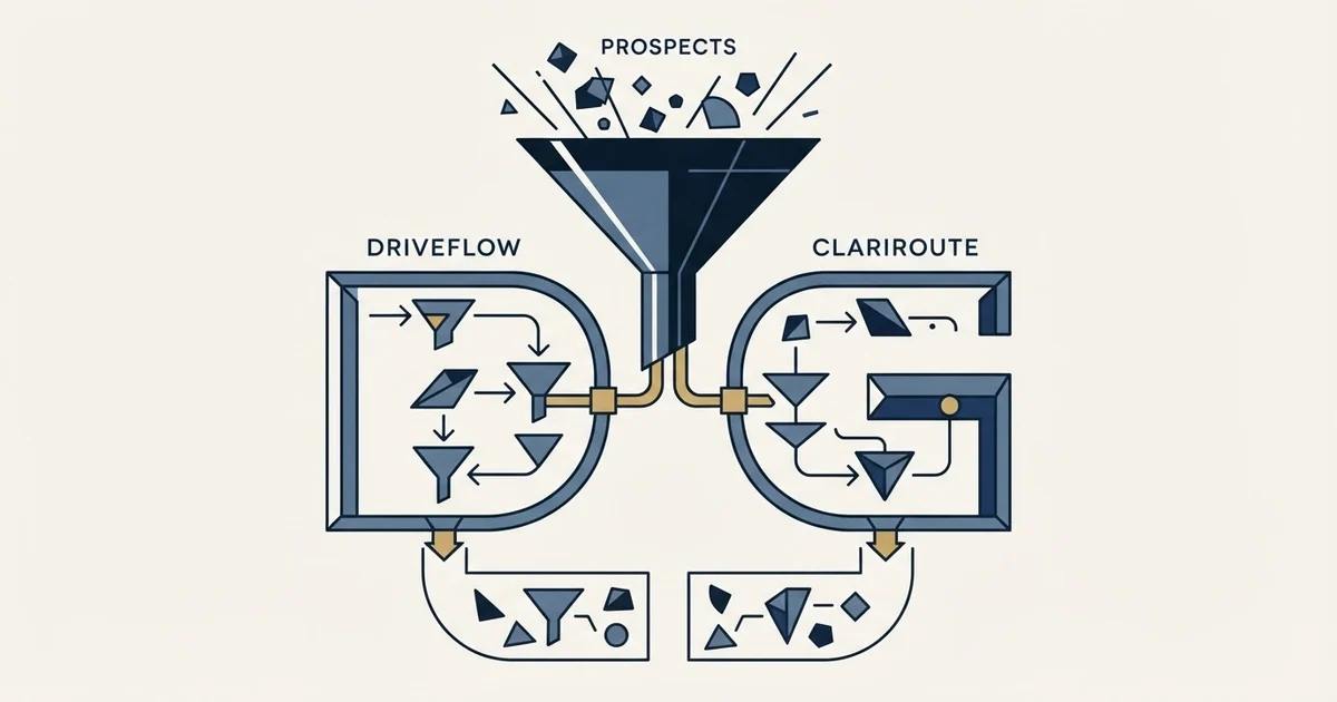 Editorial illustration for Dripify vs Groove by Clari