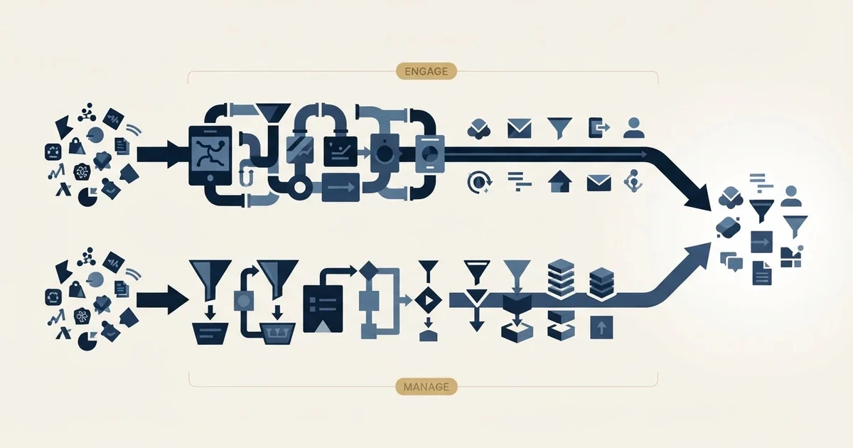 Editorial illustration for Dripify vs OnePageCRM