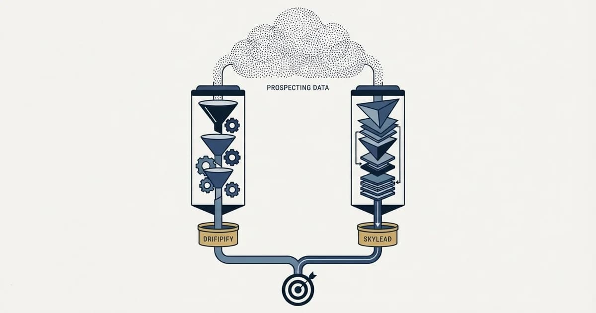 Editorial illustration for Dripify vs Skylead