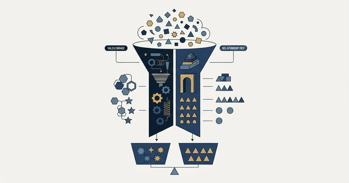 Editorial illustration for Dripify vs Zoho CRM