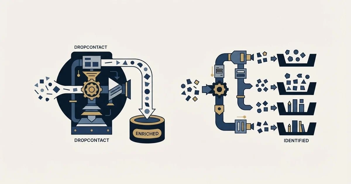 Editorial illustration for Dropcontact vs FindThatLead