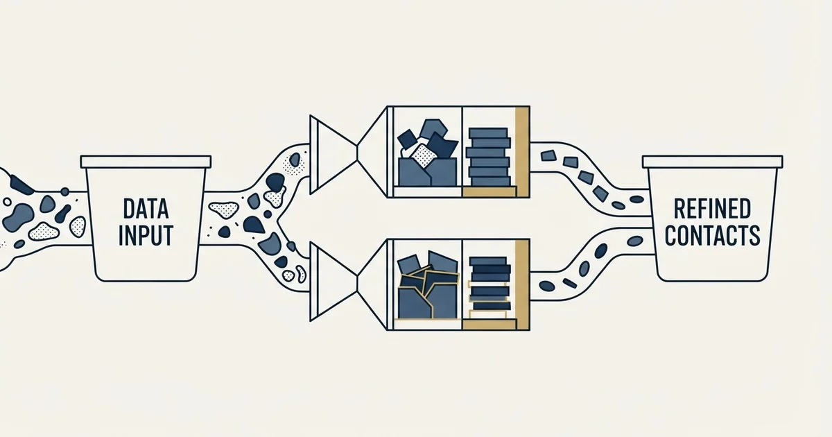 Editorial illustration for Dropcontact vs MailerCheck