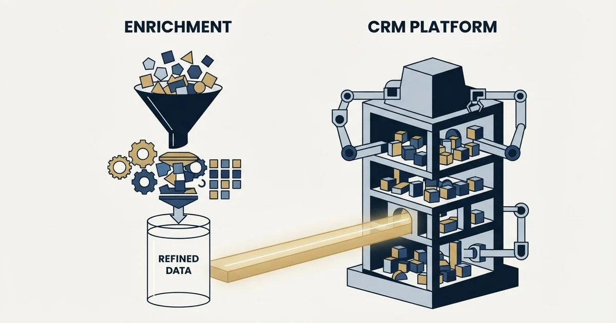 Editorial illustration for Dropcontact vs Microsoft Dynamics Sales