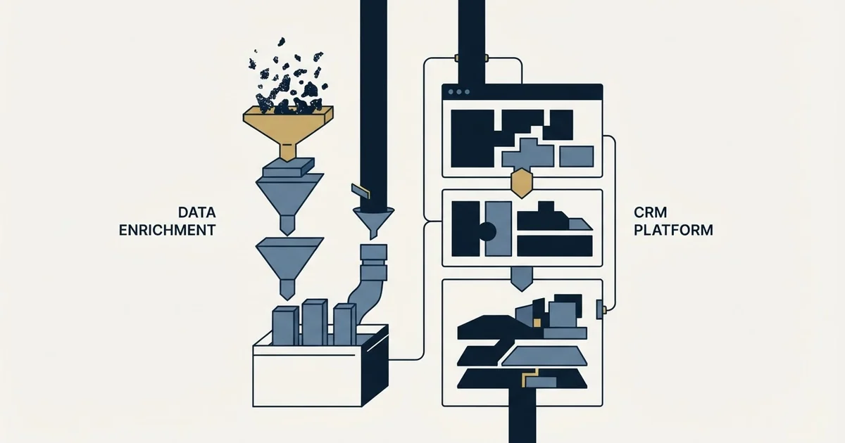Editorial illustration for Dropcontact vs Monday CRM