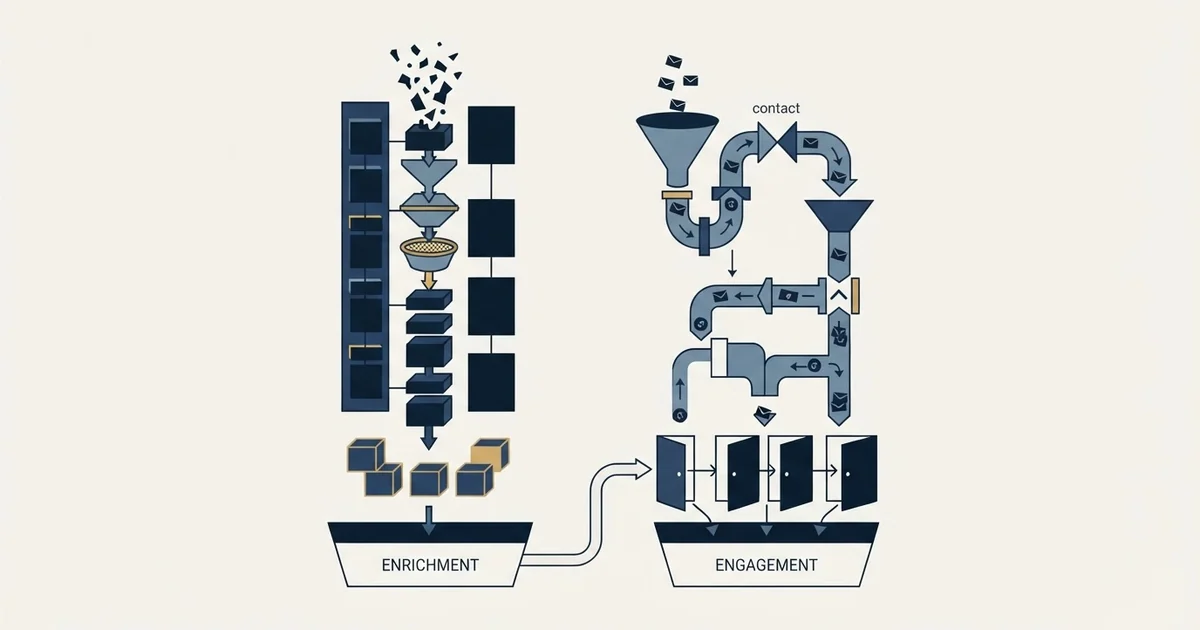 Editorial illustration for Dropcontact vs Overloop AI