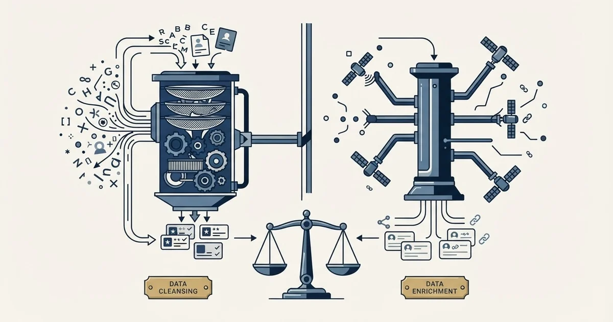 Editorial illustration for Dropcontact vs RocketReach