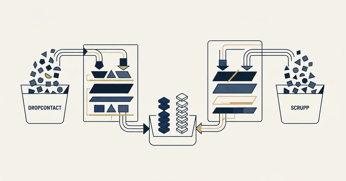 Editorial illustration for Dropcontact vs Scrupp