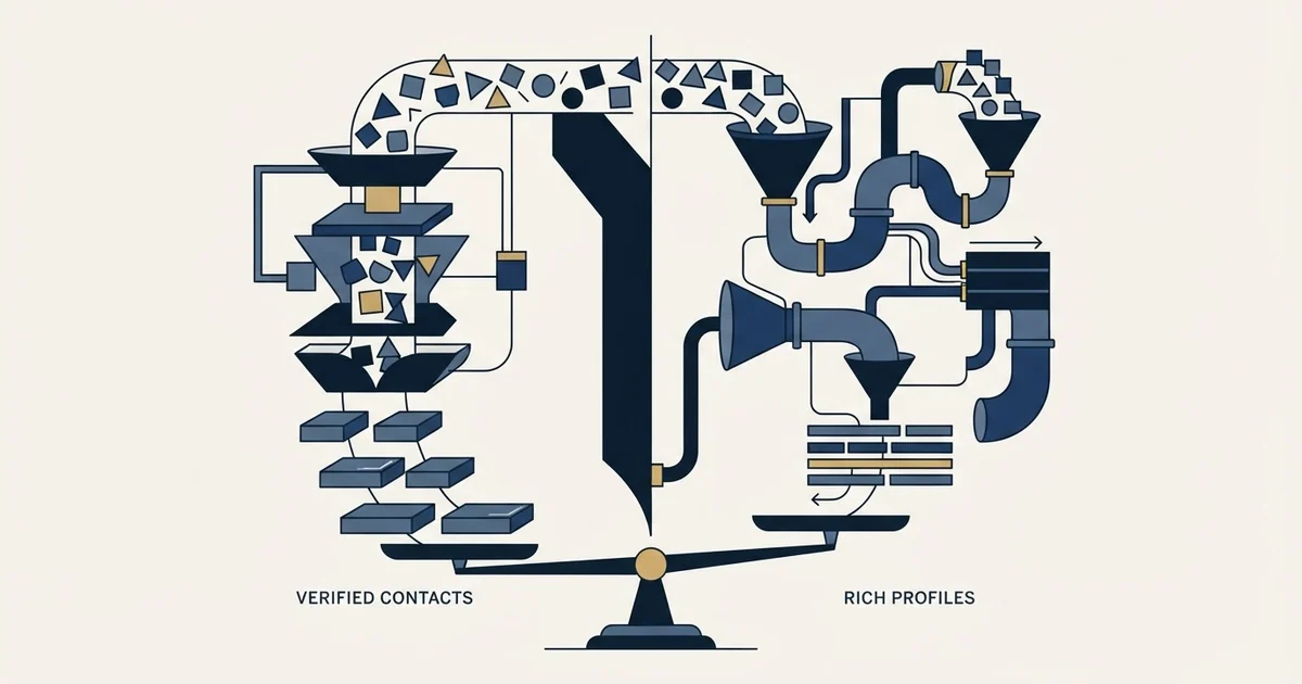 Editorial illustration for Dropcontact vs Seamless.AI