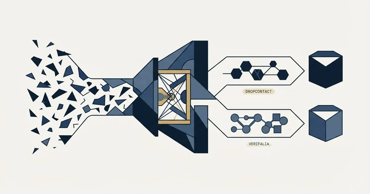 Editorial illustration for Dropcontact vs Verifalia