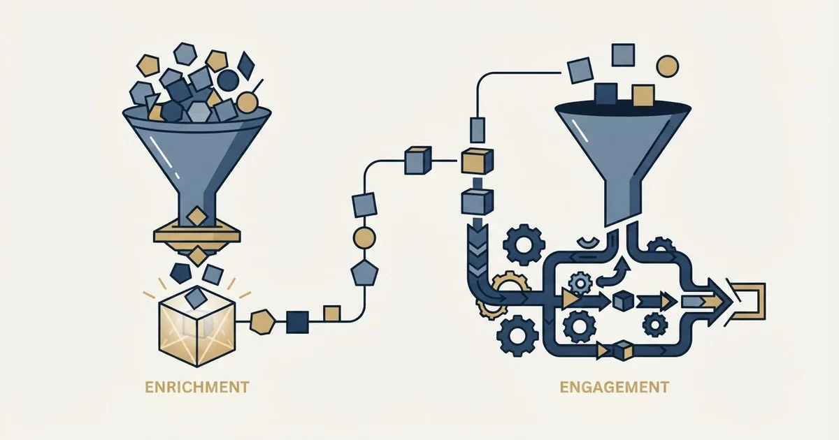 Editorial illustration for Dropcontact vs We-Connect