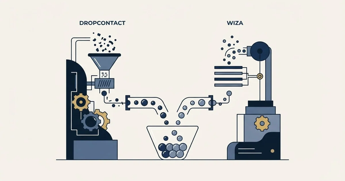 Editorial illustration for Dropcontact vs Wiza