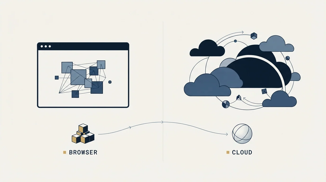 Section illustration: Browser or cloud, which is the real product decision