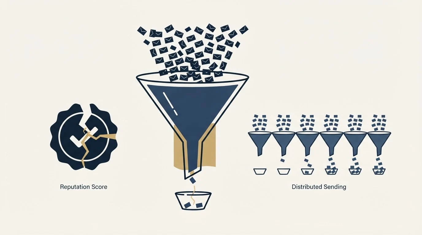 Section illustration: Why the thresholds are brutal at cold email volumes