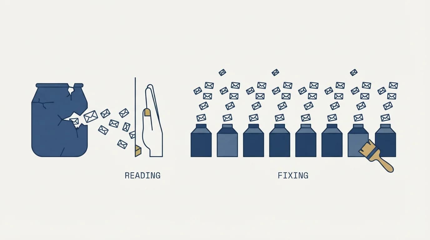 Section illustration: Reading it, and fixing it