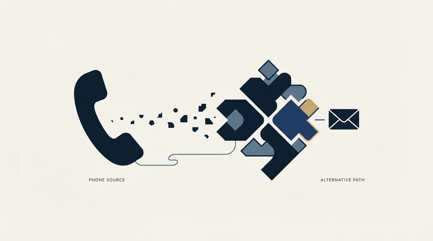Section illustration: What to do instead, when the phone number is all
