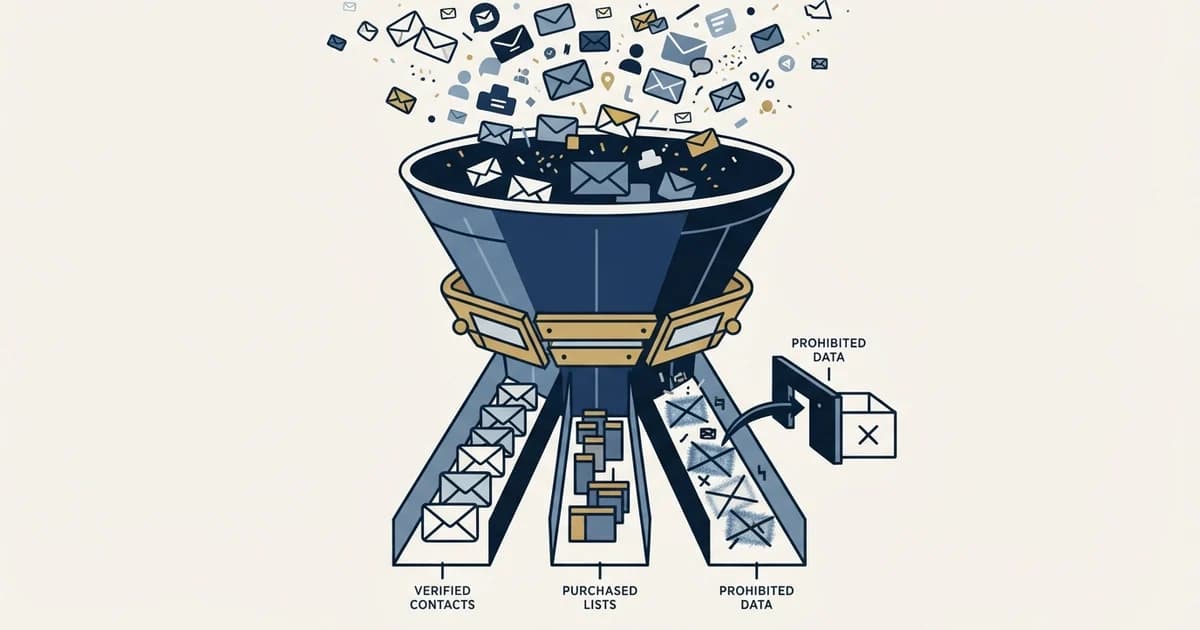 Editorial illustration for Email Marketing Database