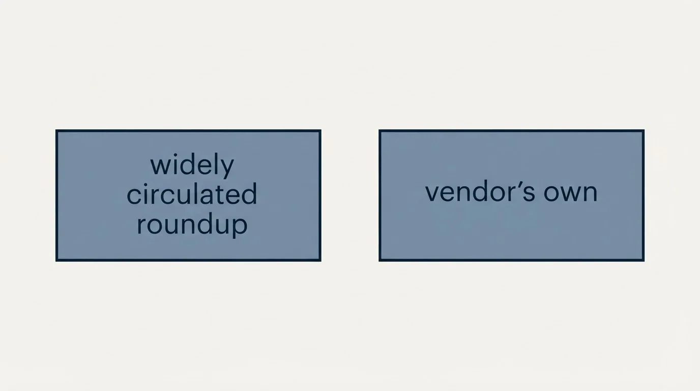 Pricing panels: Do not trust the roundups on price (widely circulated roundup, vendor's own)