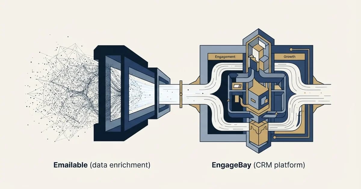 Editorial illustration for Emailable vs EngageBay