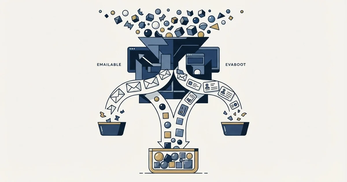 Editorial illustration for Emailable vs Evaboot