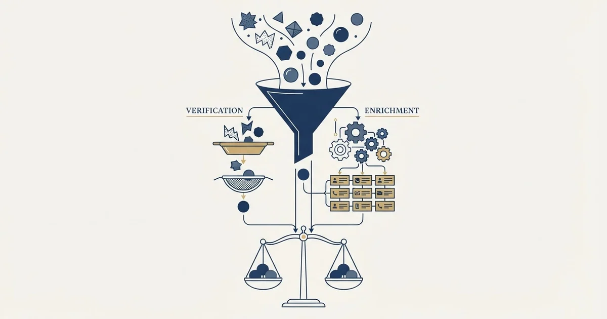 Editorial illustration for Emailable vs LeadIQ