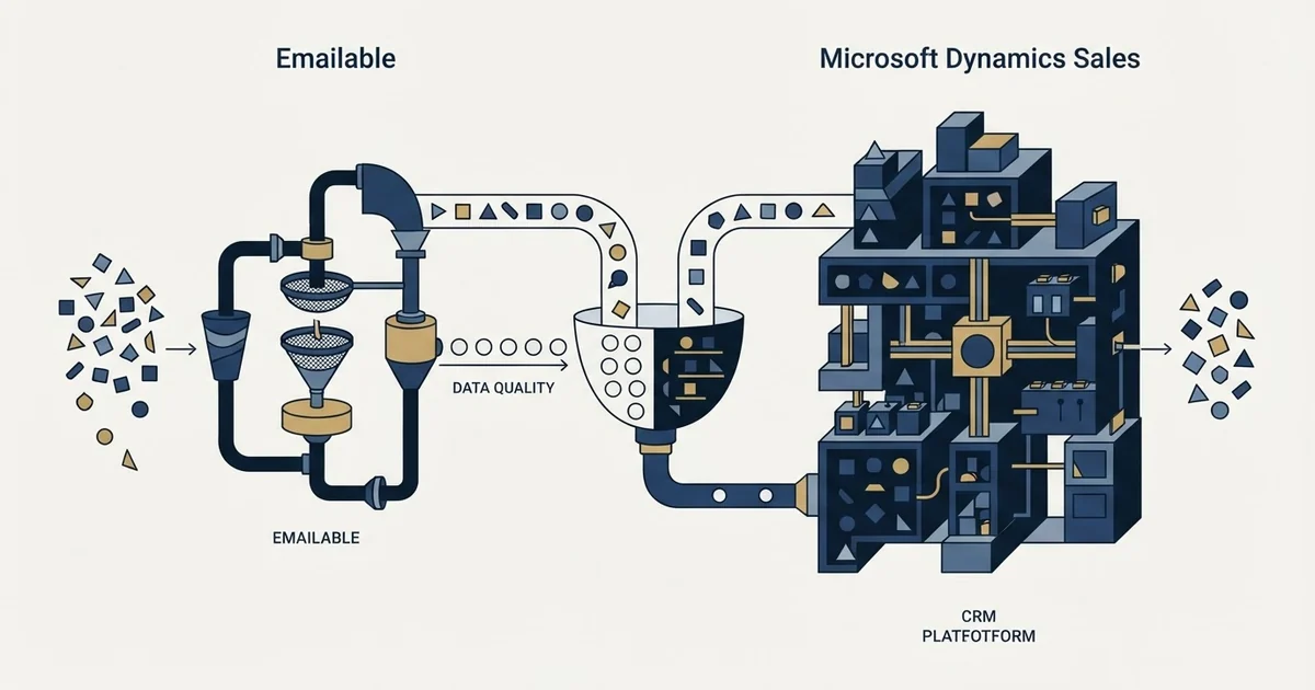 Editorial illustration for Emailable vs Microsoft Dynamics Sales