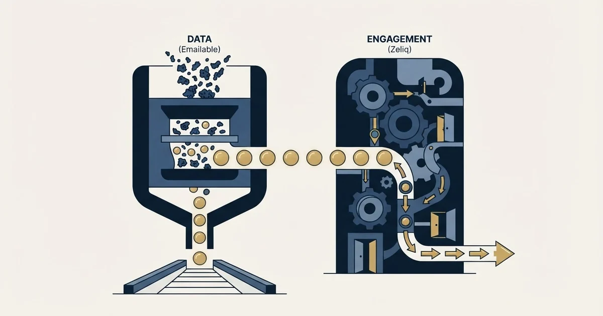 Editorial illustration for Emailable vs Zeliq