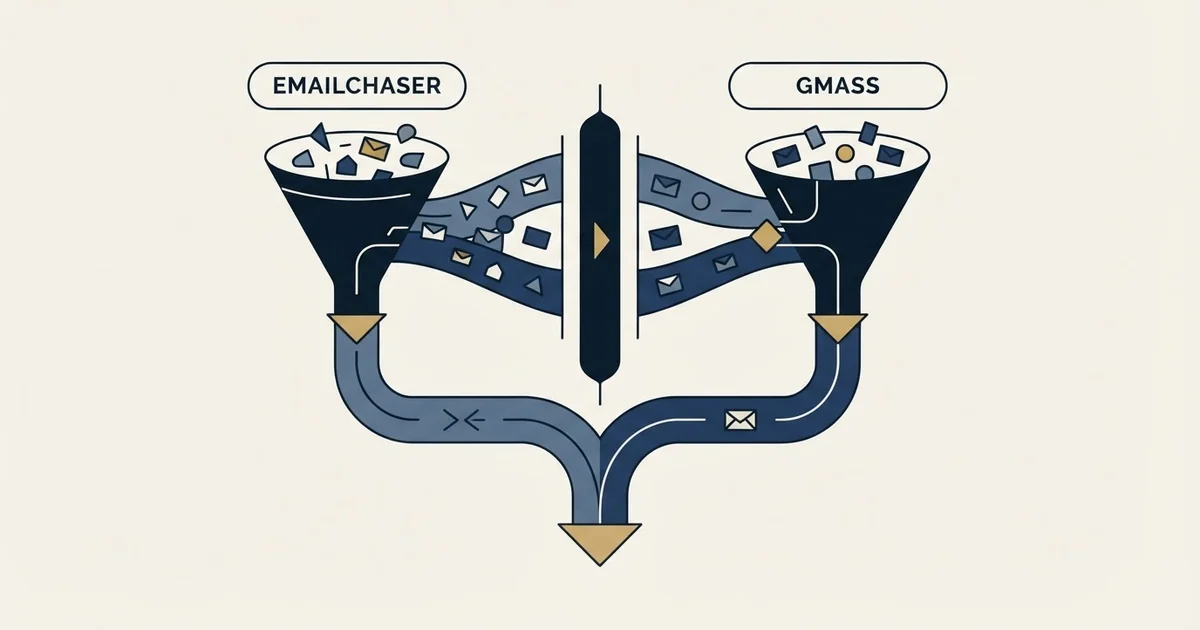 Editorial illustration for Emailchaser vs GMass