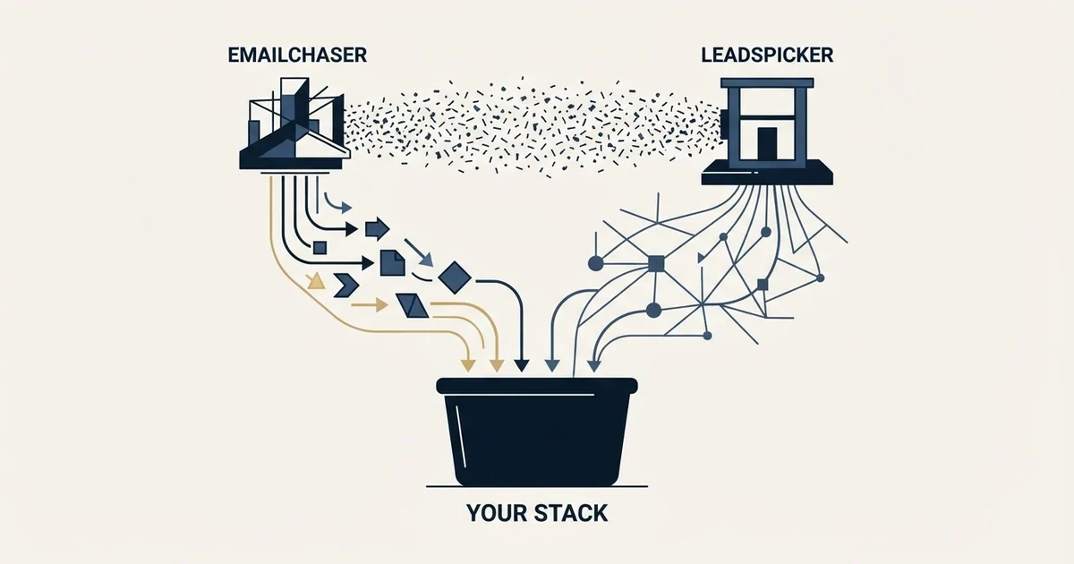 Editorial illustration for Emailchaser vs Leadspicker