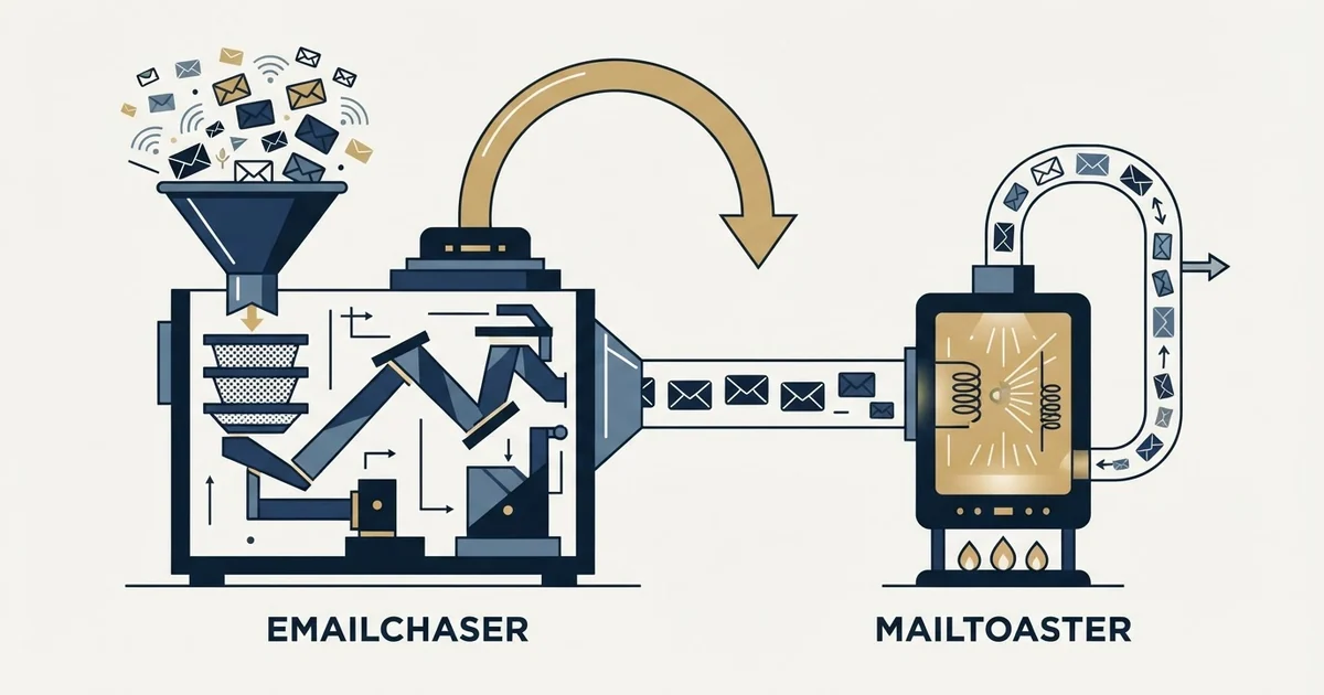 Editorial illustration for Emailchaser vs MailToaster