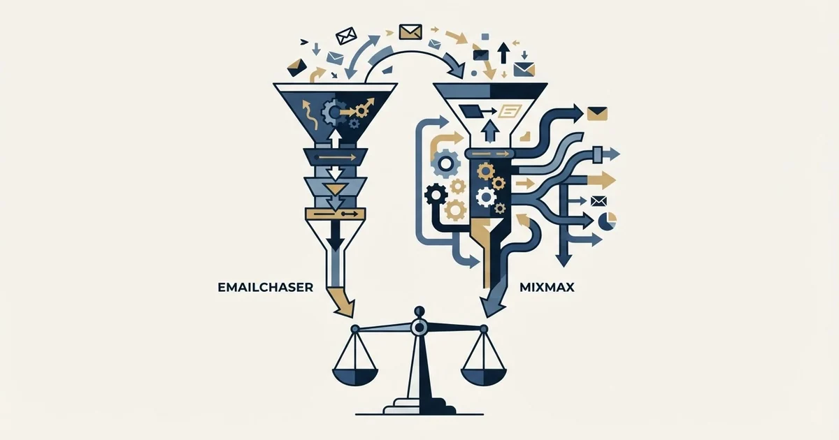 Editorial illustration for Emailchaser vs Mixmax