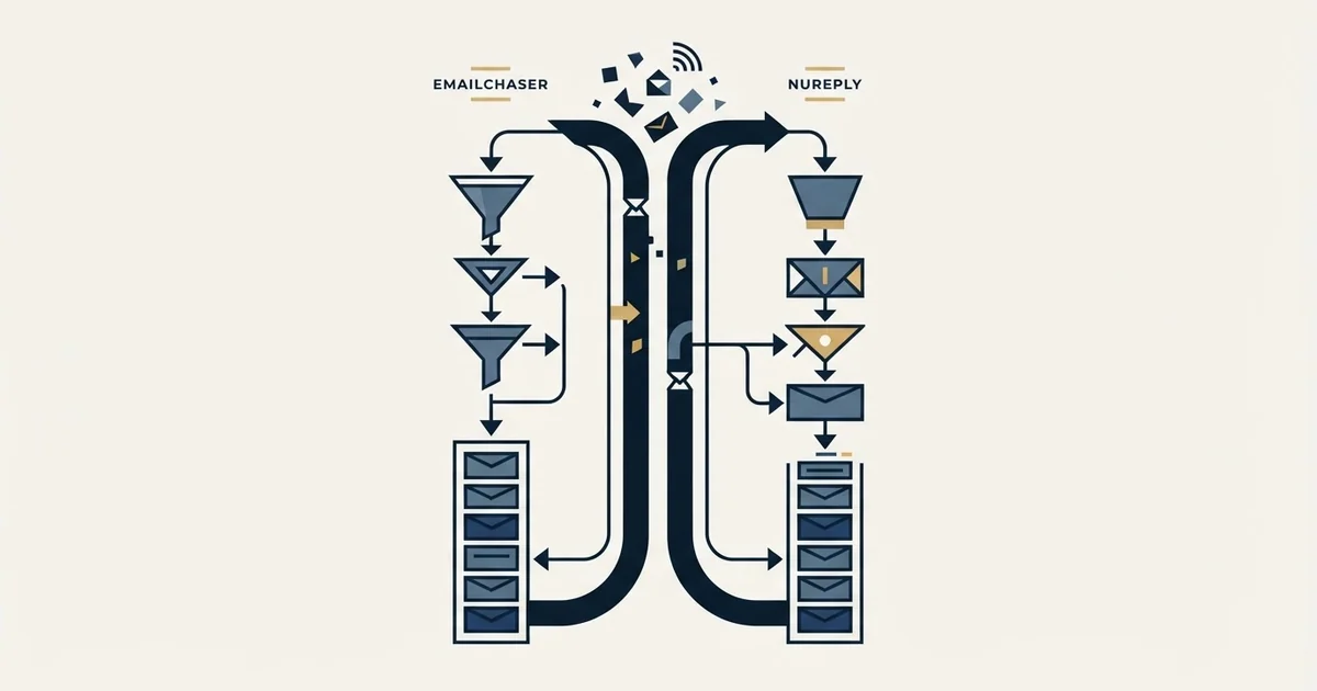 Editorial illustration for Emailchaser vs NuReply