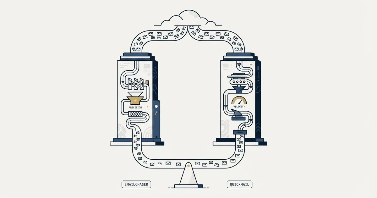 Editorial illustration for Emailchaser vs QuickMail