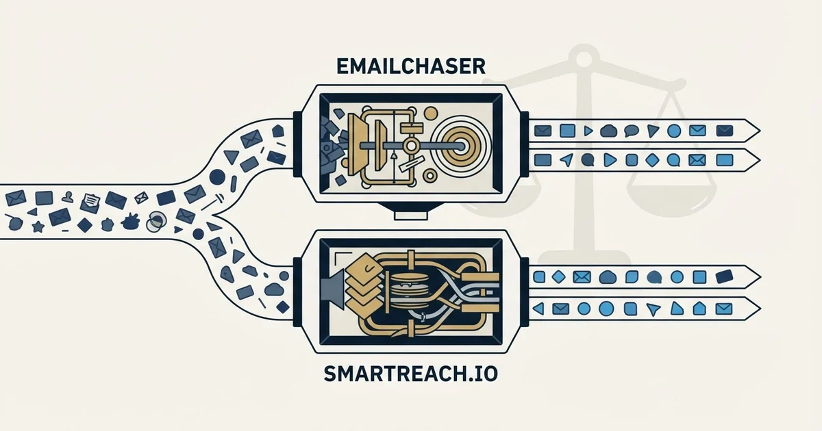 Editorial illustration for Emailchaser vs SmartReach.io