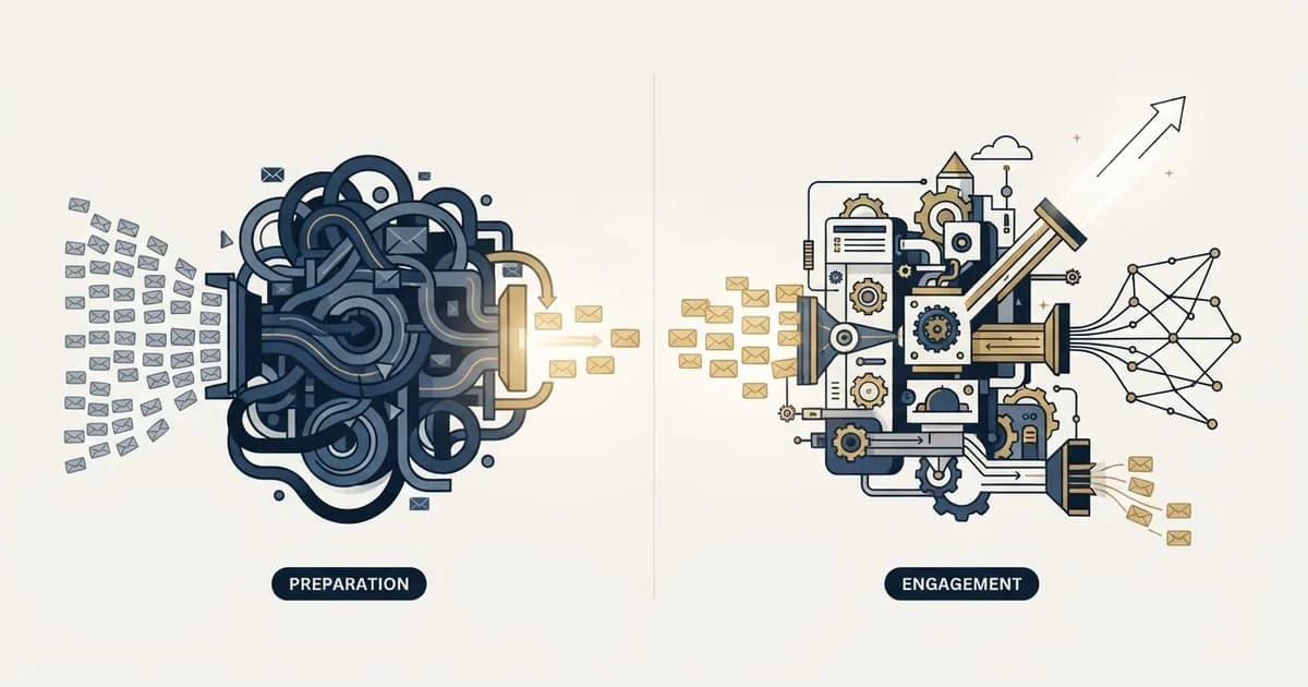 Editorial illustration for EmailWarmup.com vs Lemlist