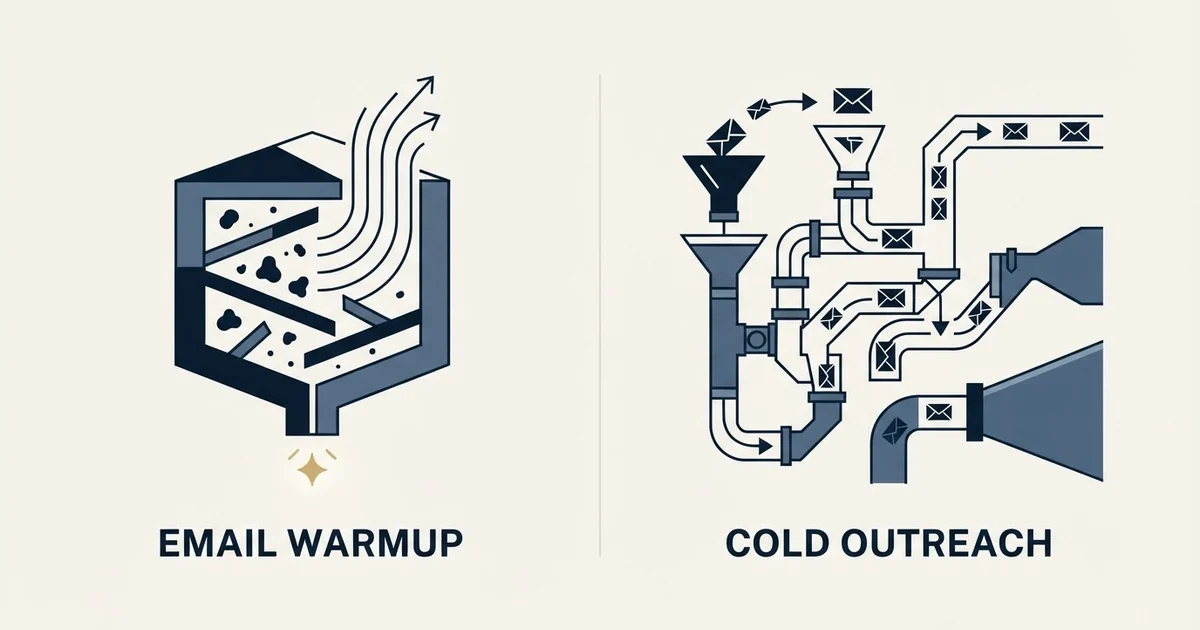 Editorial illustration for EmailWarmup.com vs Mailshake