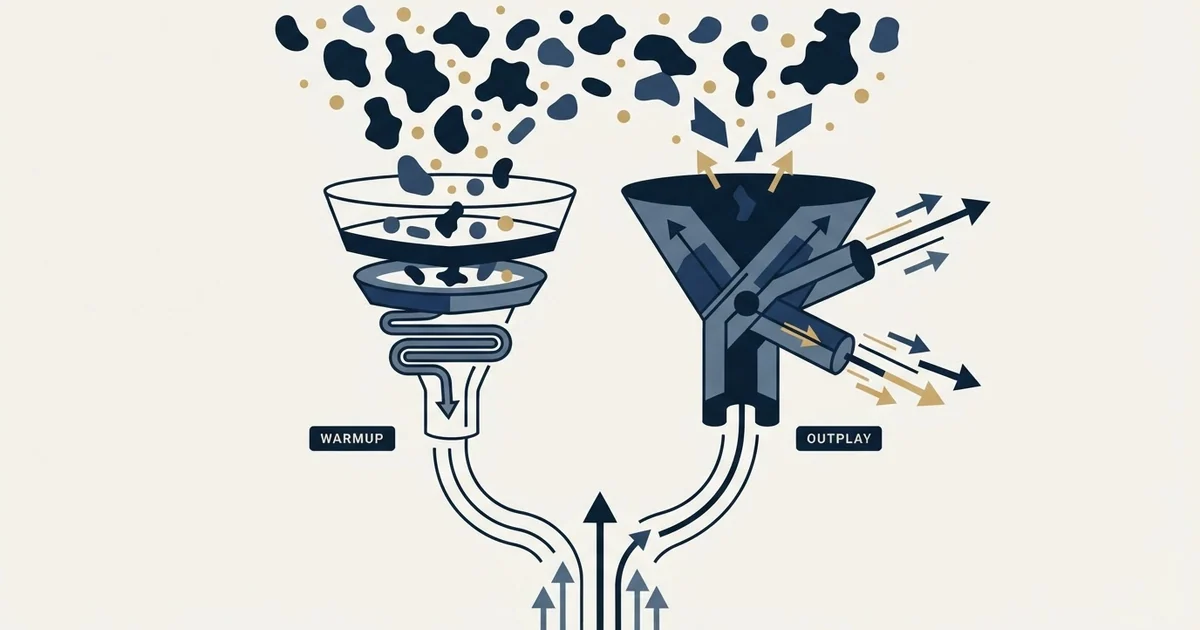 Editorial illustration for EmailWarmup.com vs Outplay