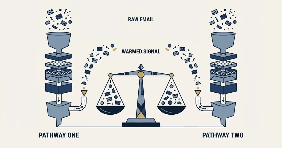 Editorial illustration for EmailWarmup.com vs Warmbox