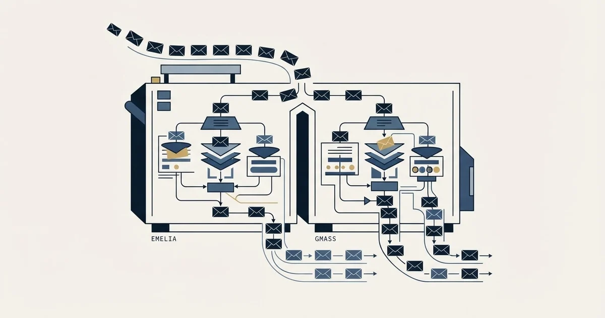 Editorial illustration for Emelia vs GMass