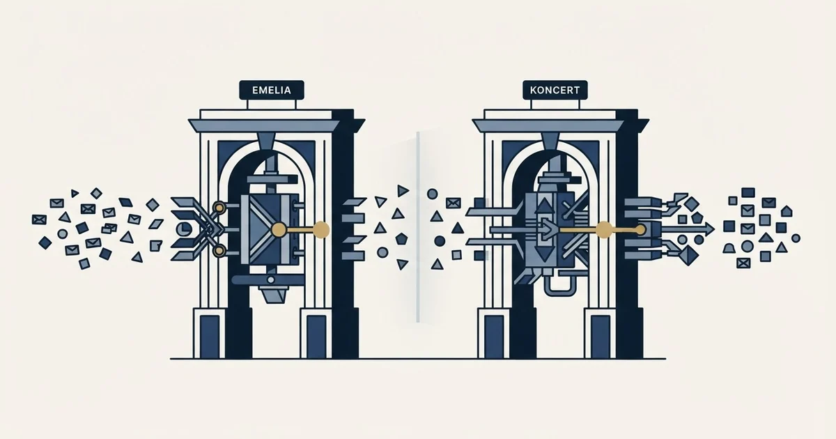 Editorial illustration for Emelia vs Koncert