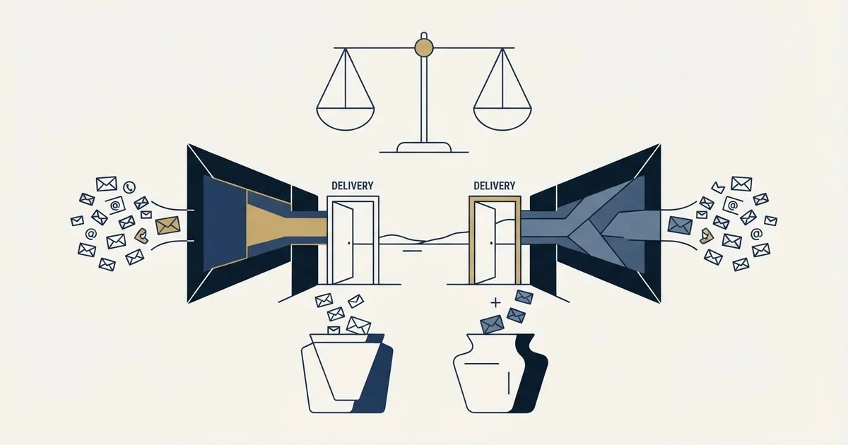 Editorial illustration for Emelia vs Mailarrow
