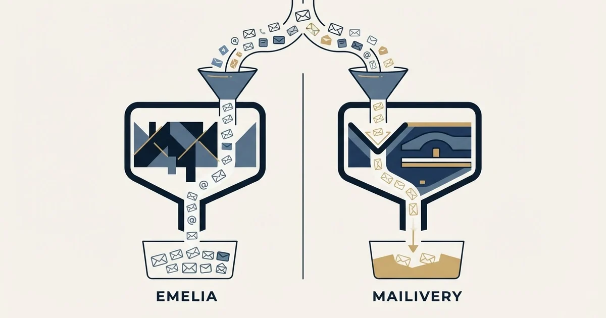 Editorial illustration for Emelia vs Mailivery
