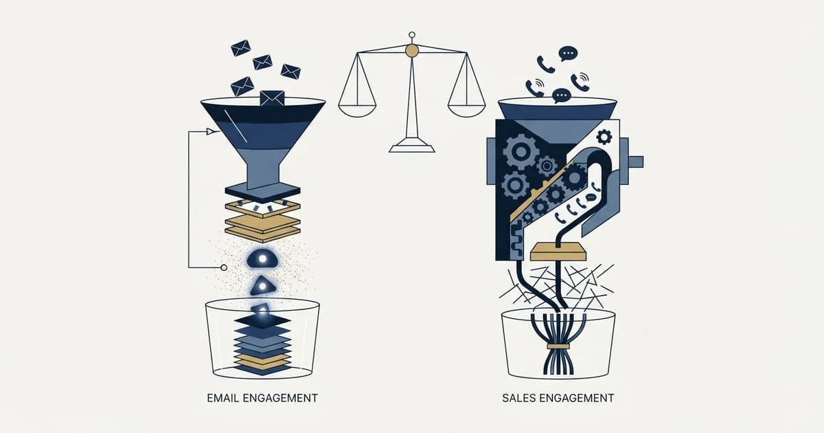 Editorial illustration for Emelia vs PhoneBurner
