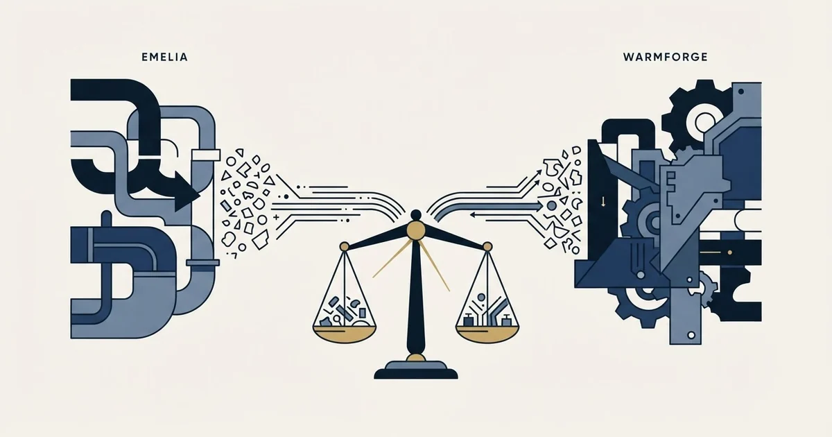Editorial illustration for Emelia vs Warmforge