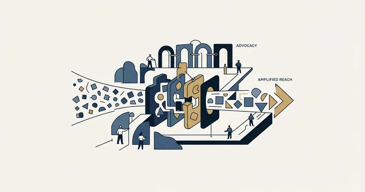 Editorial illustration for Employee Advocacy