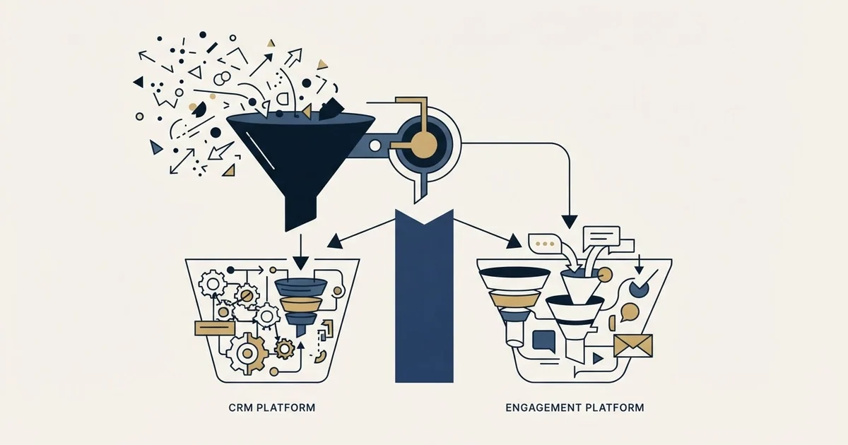 Editorial illustration for EngageBay vs Expandi