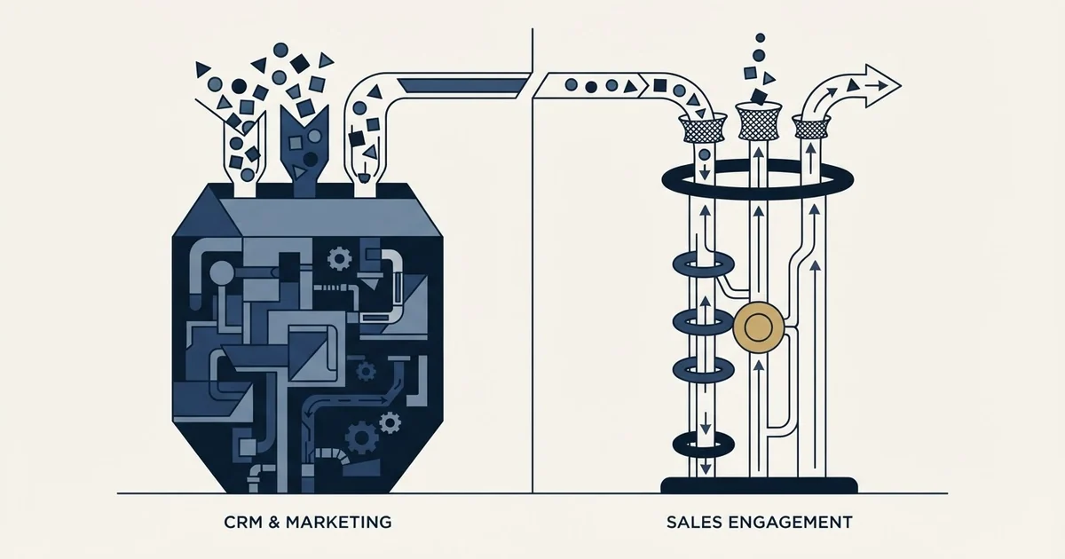 Editorial illustration for EngageBay vs PersistIQ