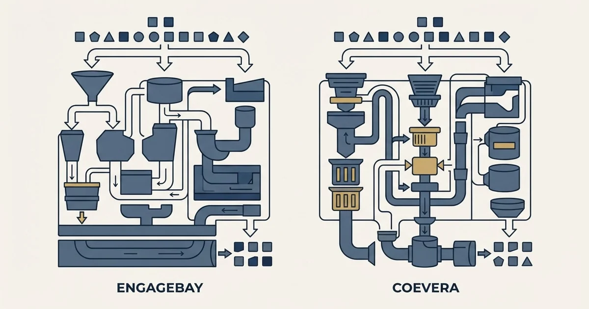 Editorial illustration for EngageBay vs Coevera